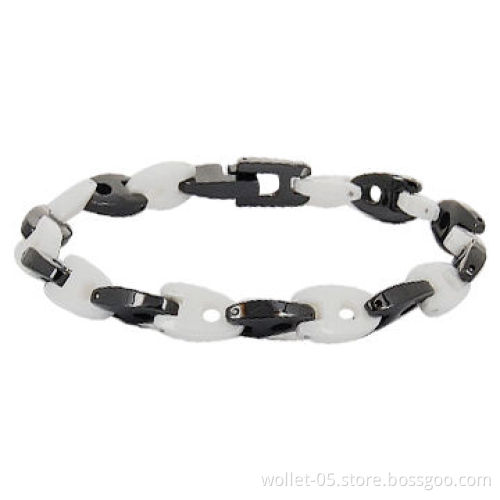 Ceramic Bracelet with Stainless Steel Links, Suitable for Personal and Mass Selling